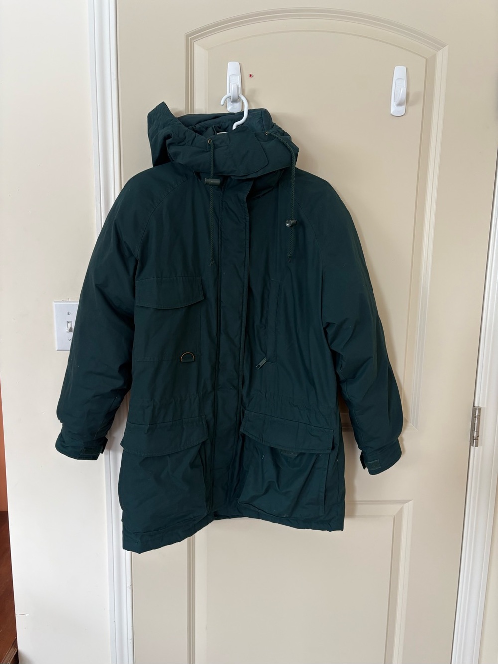 Eddie Bauer Forest Green Goosedown Parka with Hood